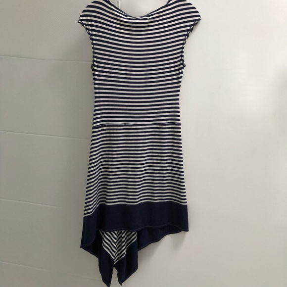 MAX STUDIO BLUE WHITE STRIPE DRESS XS - Picture 2 of 7